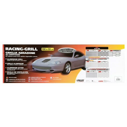 Plasa grila spoiler Racing Argintiu - Small 2x4mm 100x33cm